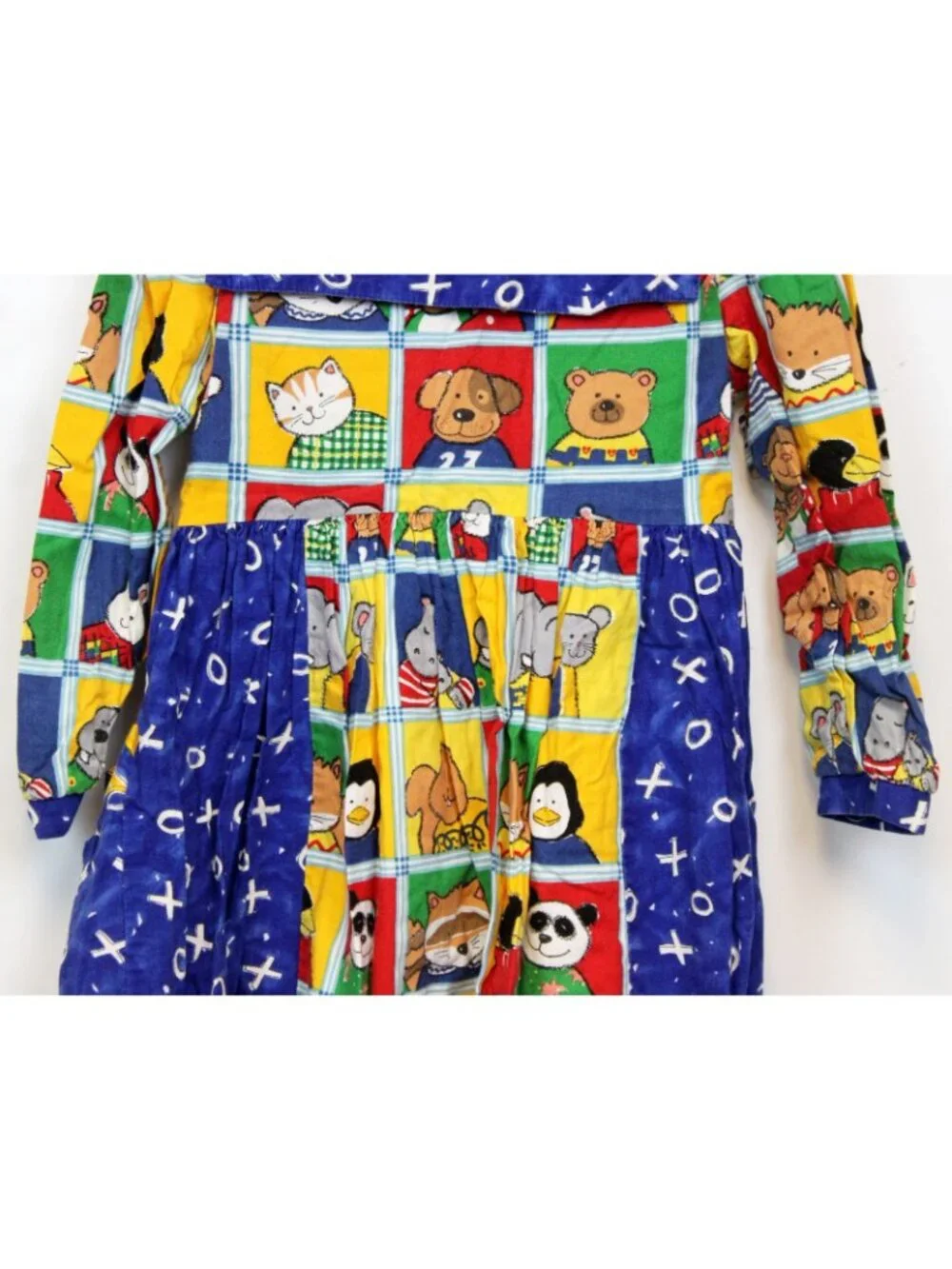 Chicken Noodle ABC School Dress sz 6 Yearbook Photo Animal Retro Fun Kindergarte